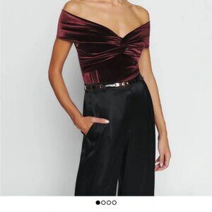 Reformation Ezlynn Knit Top - Rose Velvet NWT